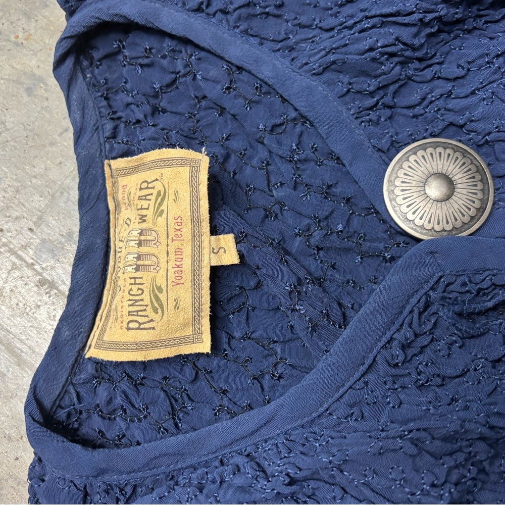 Vintage Double D Ranch Deep Blue concho 2 piece set - Picture 7 of 7